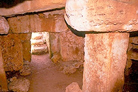 Interior of one of the underground chambers