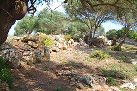 Remains of the wall, seen from the South